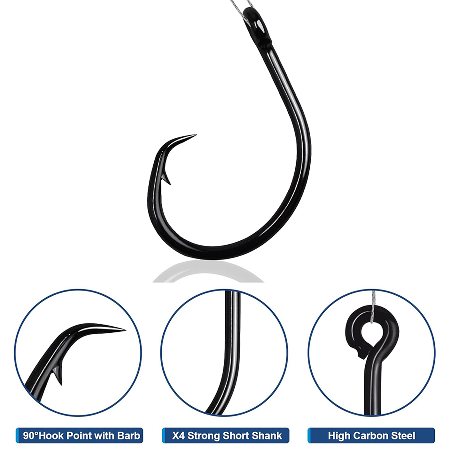 서클 훅 3X 강력 해수용 인라인 낚시 바늘 블랙 고탄 - Fishing Hook Assortment 리뷰 및 가격