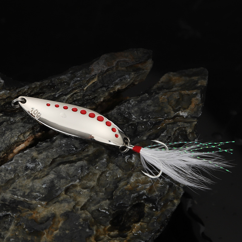 1pcs 5g-20gMetal 스피너 스푼 깃털 후크  - Fishing Hook Treble 리뷰 및 가격