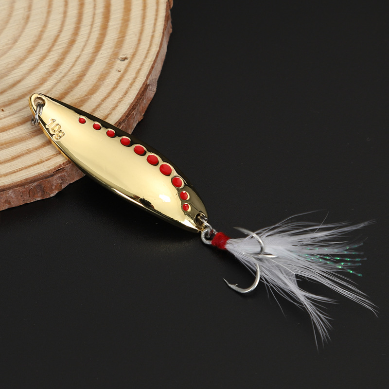 1pcs 5g-20gMetal 스피너 스푼 깃털 후크  - Fishing Hook Treble 리뷰 및 가격
